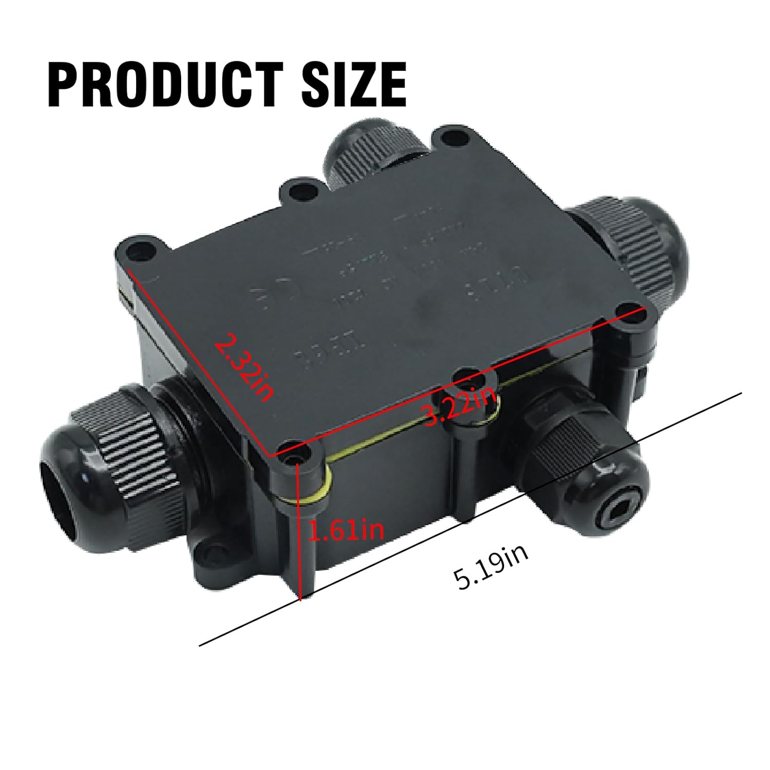 Waterproof Cable Junction Box, High Temperature Resistant Electrical Junction Box for Cable Connections, Compatible with M20 Coaxial Cable