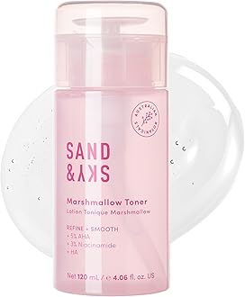 Sand & Sky Marshmallow Tan | Moisturising Exfoliating Face Tan for Brightening Skin | Pore Tightening, Minimising Redness | Niacinamide, AHA, BHA, Hyaluronic Acid