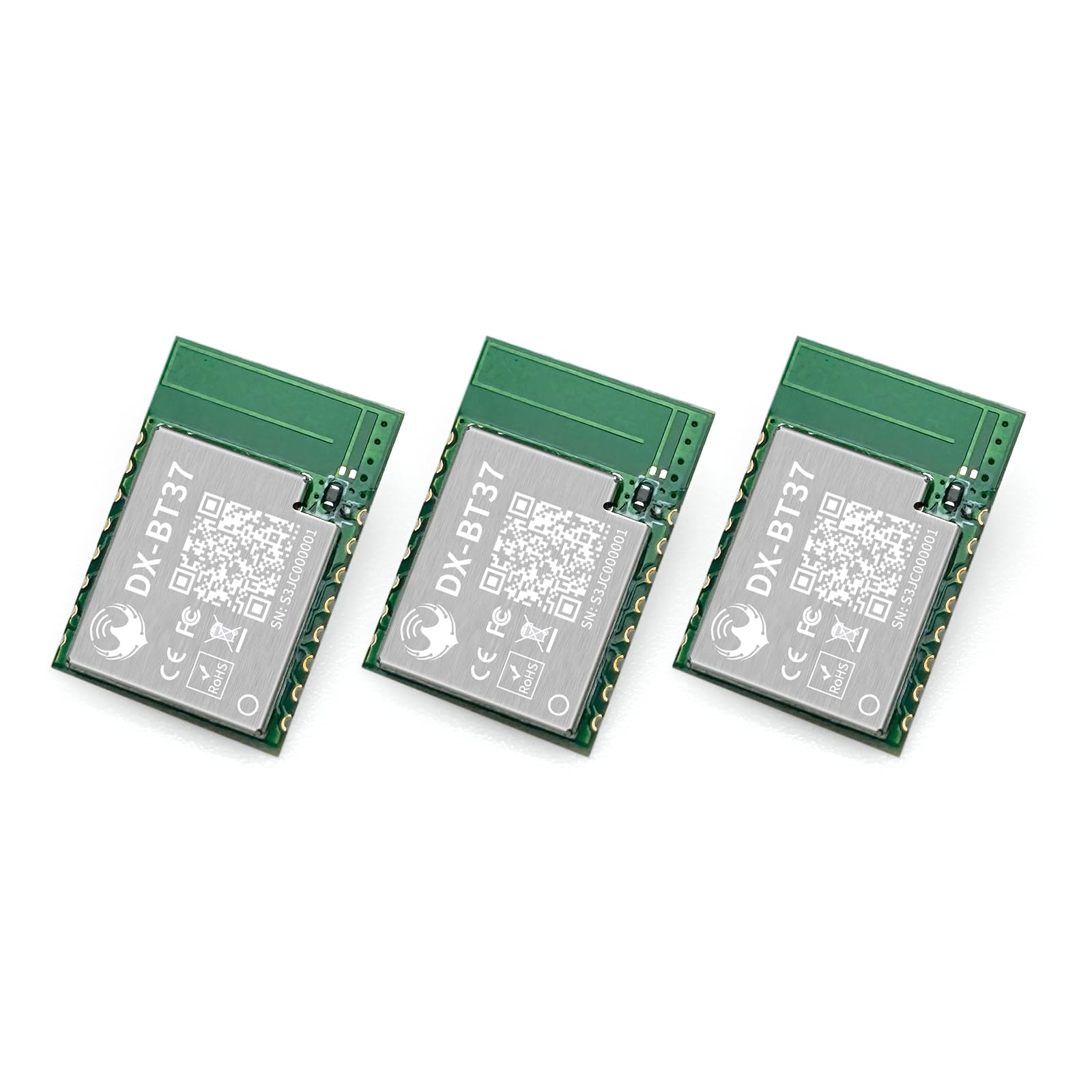 3 Piece DX-BT37 Low Cost Bluetooth BLE 5.1 URAT Serial Transceiver Module Low Power Wireless Serial Communication Support IOSAndroidArduino(DX-BT37)