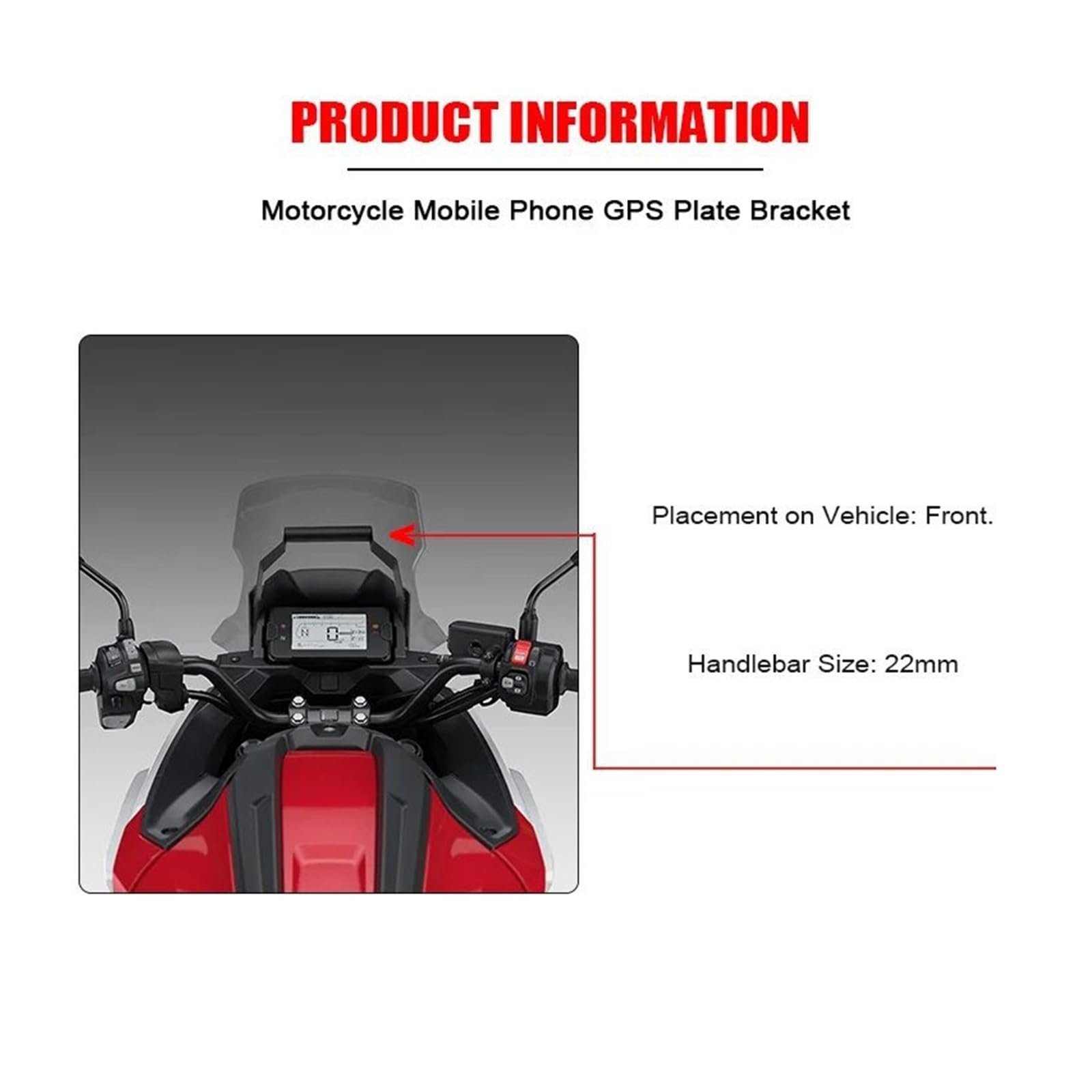 Motocicleta GPS Soporte para NC750X para NC 750X para NC 750 X 2021 2022 2023 2024 Soporte Navegación Teléfono GPS Motocicleta Teléfono con Barra Frontal Soporte Montaje GPS Navegación Soporte