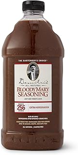 Demitri's Extra Horseradish Bloody Mary Seasoning Mix - Bloody Mary Mix - Concentrated Drink Mixer - Bold Rich Flavor - Ideal for Home Brunch Parties & Cocktails - 64oz Bottle (Pack of 1)