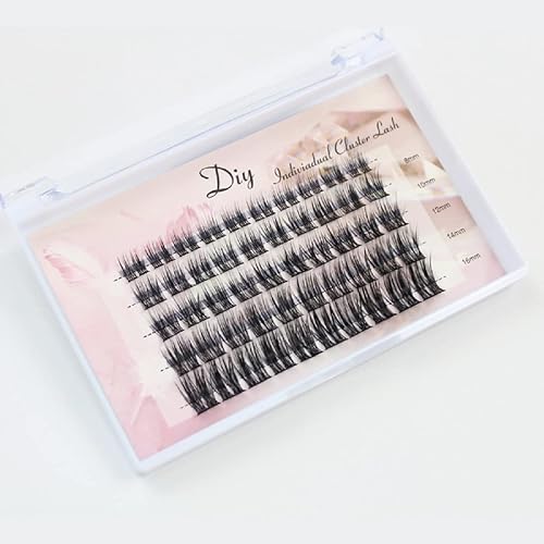 Miniatura 7 de 50 racimos de pestañas postizas, racimos de pestañas mixtas de 0.31 a 0.630 pulgadas, pestañas de extensión rizadas naturales CD, pestañas de