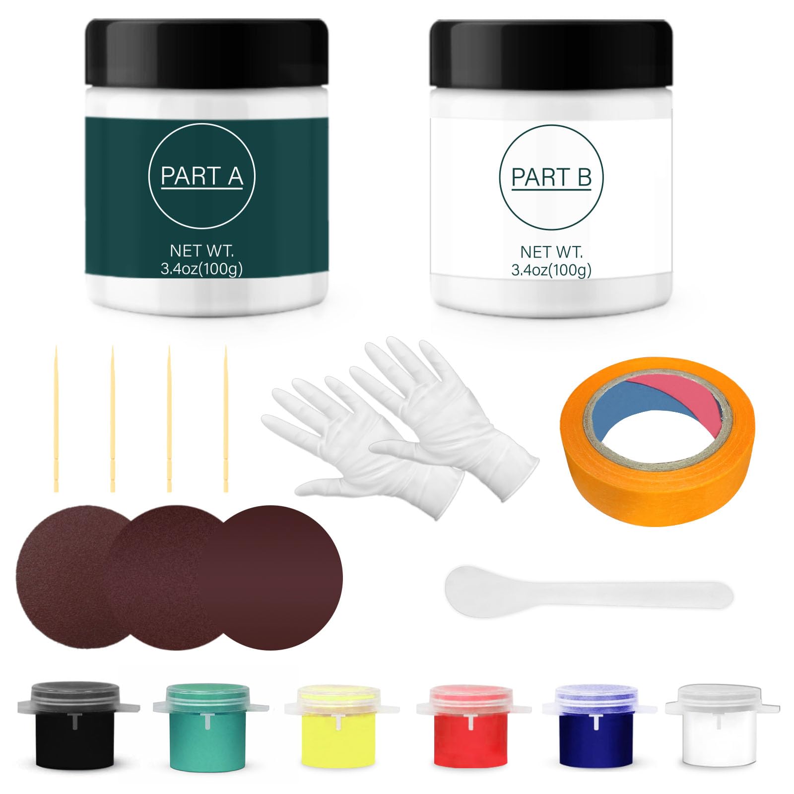 Gel Coat Repair Kit für Boote, Gelcoat Repair Kit für die Reparatur, von Glasfaserbooten Reparatur Chips Risse Gruben Von Kratzern, Löchern, Rissen