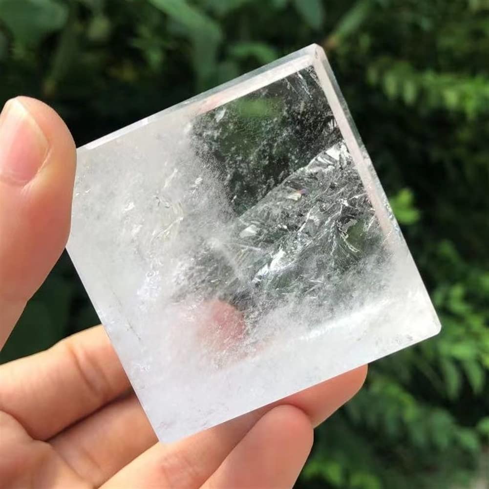 Cristal de cuarzo natural 4,9 cm Piedras de cristal de cuarzo transparente Sólidos platónicos Piedra geométrica sagrada Tallada Artesanía Fabricación de joyas Decoración de la oficina en el hogar ( Si