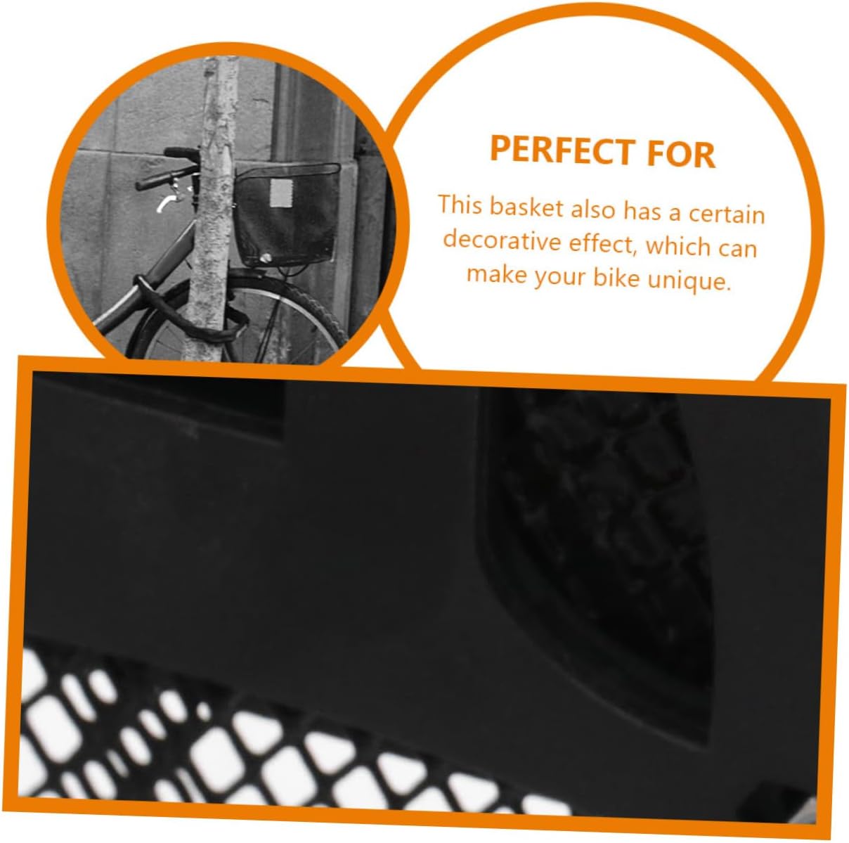 Luxshiny Quick Release Bicycle Front Basket for Adults Thickened Cycling Storage Part with Pre-drilled Stable Load-Bearing Bike Accessory for Outdoor Riding