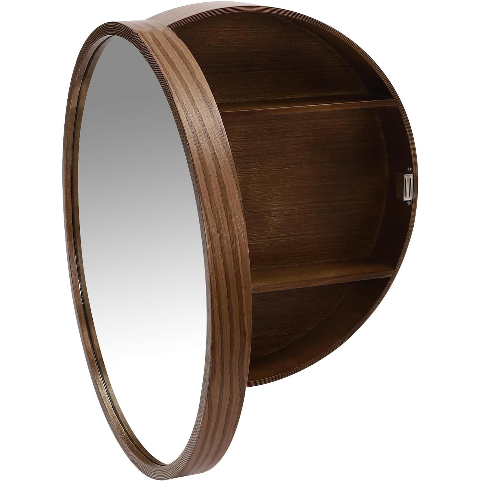 FGXHHS Round Cabinet - Solid Wood Wall Storage for Shower & Toilet, Stylish Safe Design, Efficient nization, Durable Quality, Space-Saving Solution
