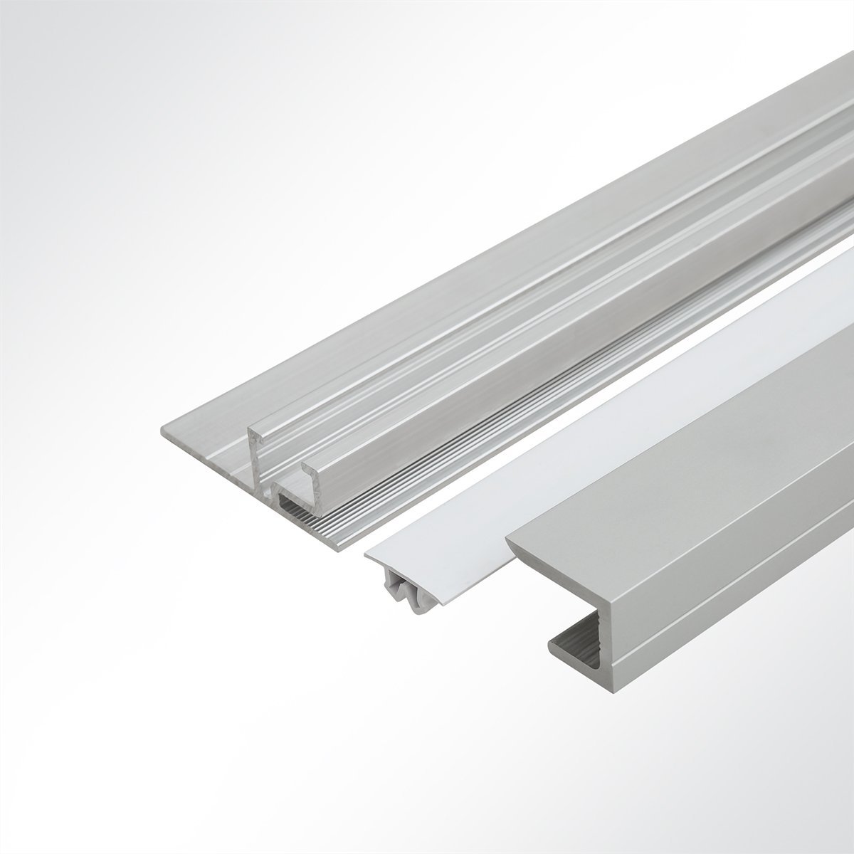 Aluminium Klemmschiene Kederschiene Schlagkederrahmen mit Schutzprofil 3 Meter