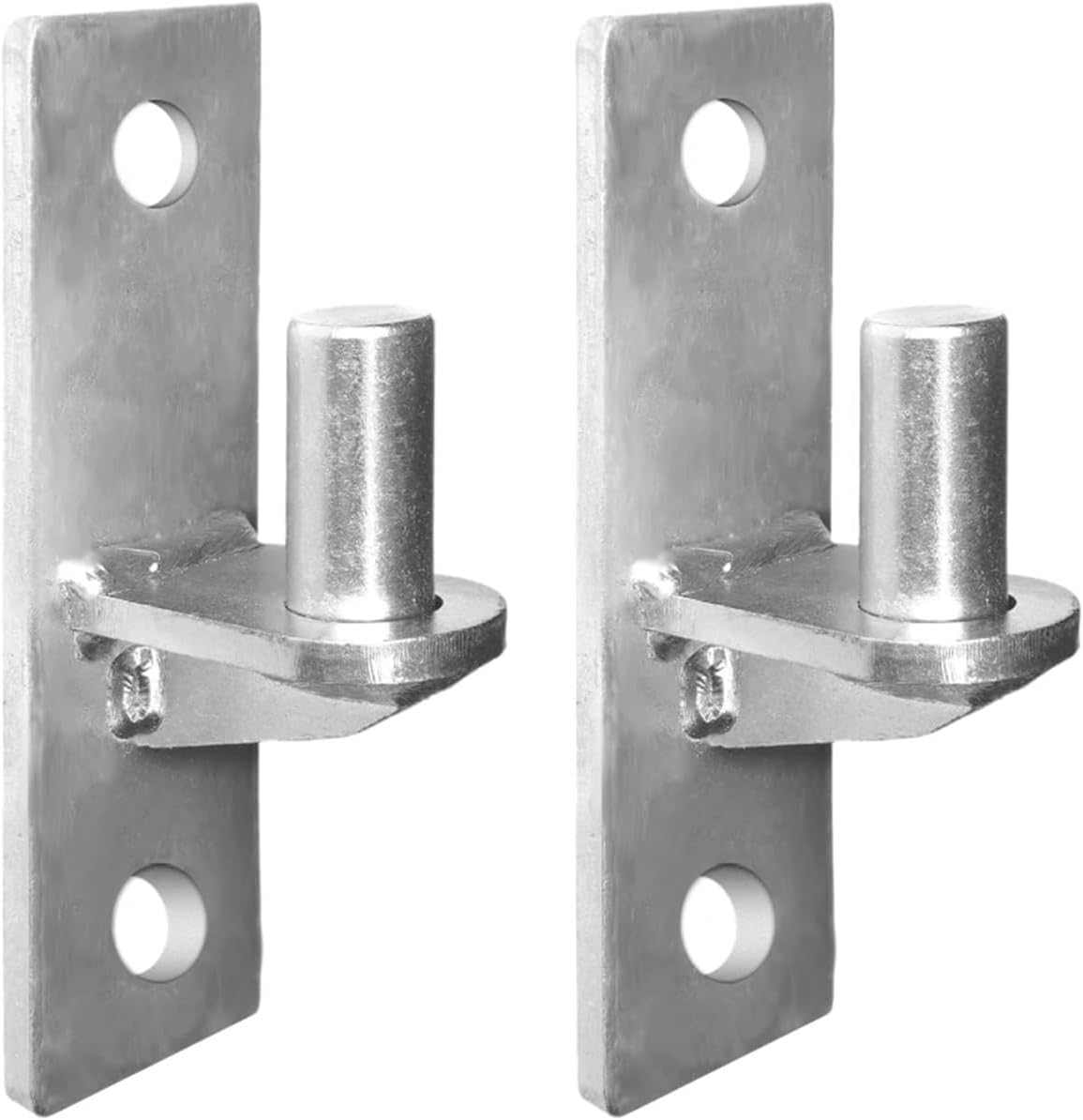 2 Pack Wall Mount Gate Hinges, Heavy Duty Wall Plate Hinges, Outdoor Chain Link Fence Gate Hinges Fence Post Link Gate Hinge, with 5/8 Hinge Pin (Screws Not Included)