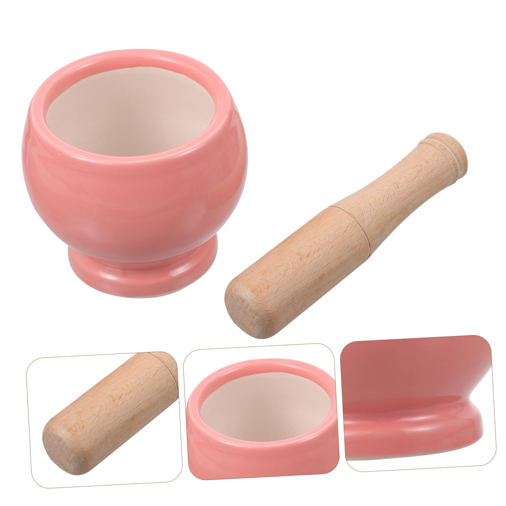 DECHOUS Knoblauchpresse Fleischwolf Knoblauchzerkleinerer Knoblauchstampfer Aus Keramik Leicht Zu Reinigen Ideal Zum Kochen Und Für Rezepte