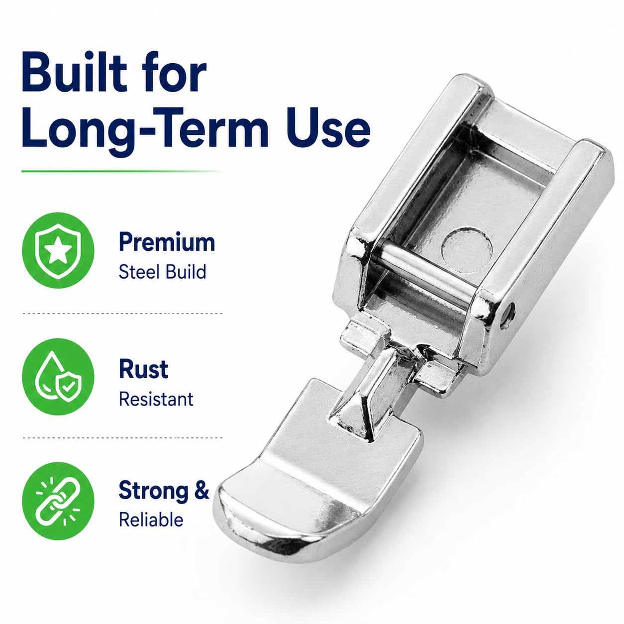 Zenith Narrow Zipper Foot Presser Foot for Automatic Sewing Machines — Amazon image 5