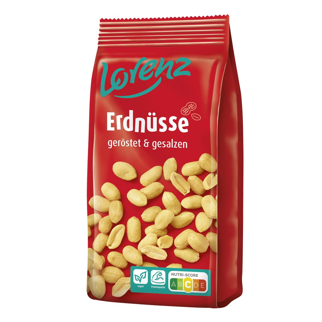 LORENZ | Erdnüsse geröstet & gesalzen | 14 x 200 g | vegan