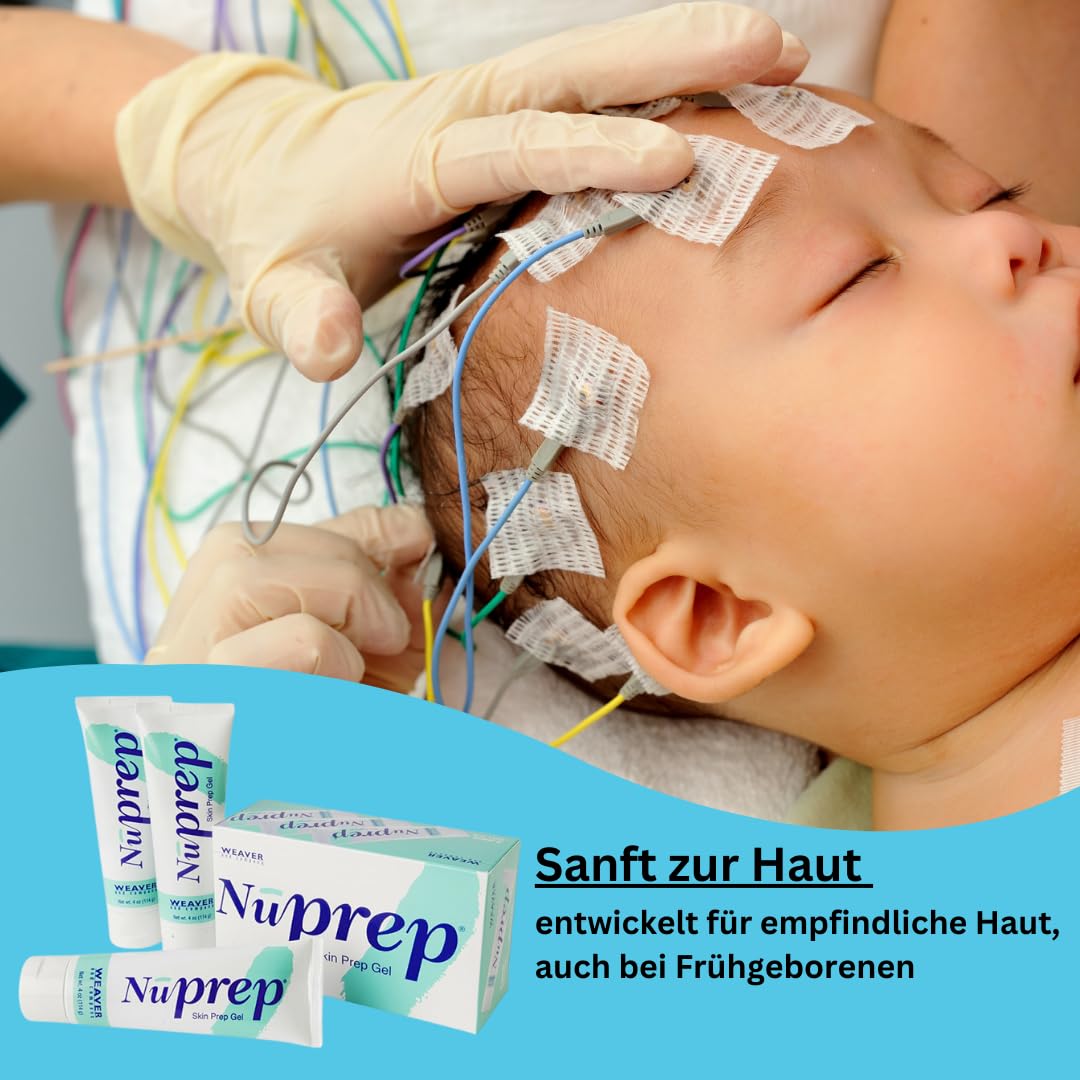 Nuprep Gel per la preparazione della pelle – Gel delicato per pelli sensibili – Riduce la resistenza della pelle per esami EEG e ECG precisi – Ideale per applicazioni mediche e test