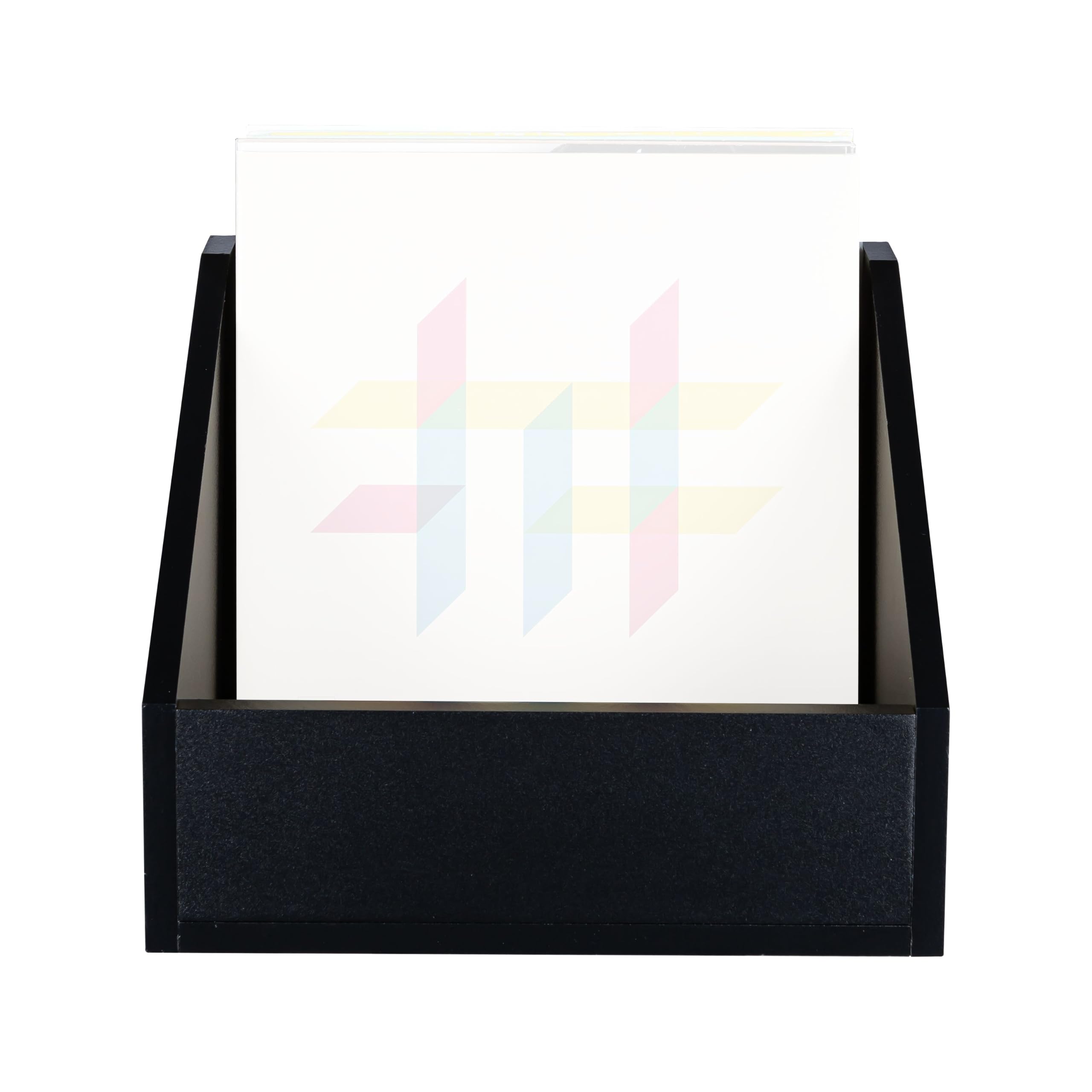 Music Store Vinyl Container 110 Black, MDF-Holz LP Aufbewahrung, Platz für 110 Vinyls, Ideal für DJs und Plattenläden, Einfacher Aufbau, Leichter Zugriff, Kompatibel mit Digital DJ Desk