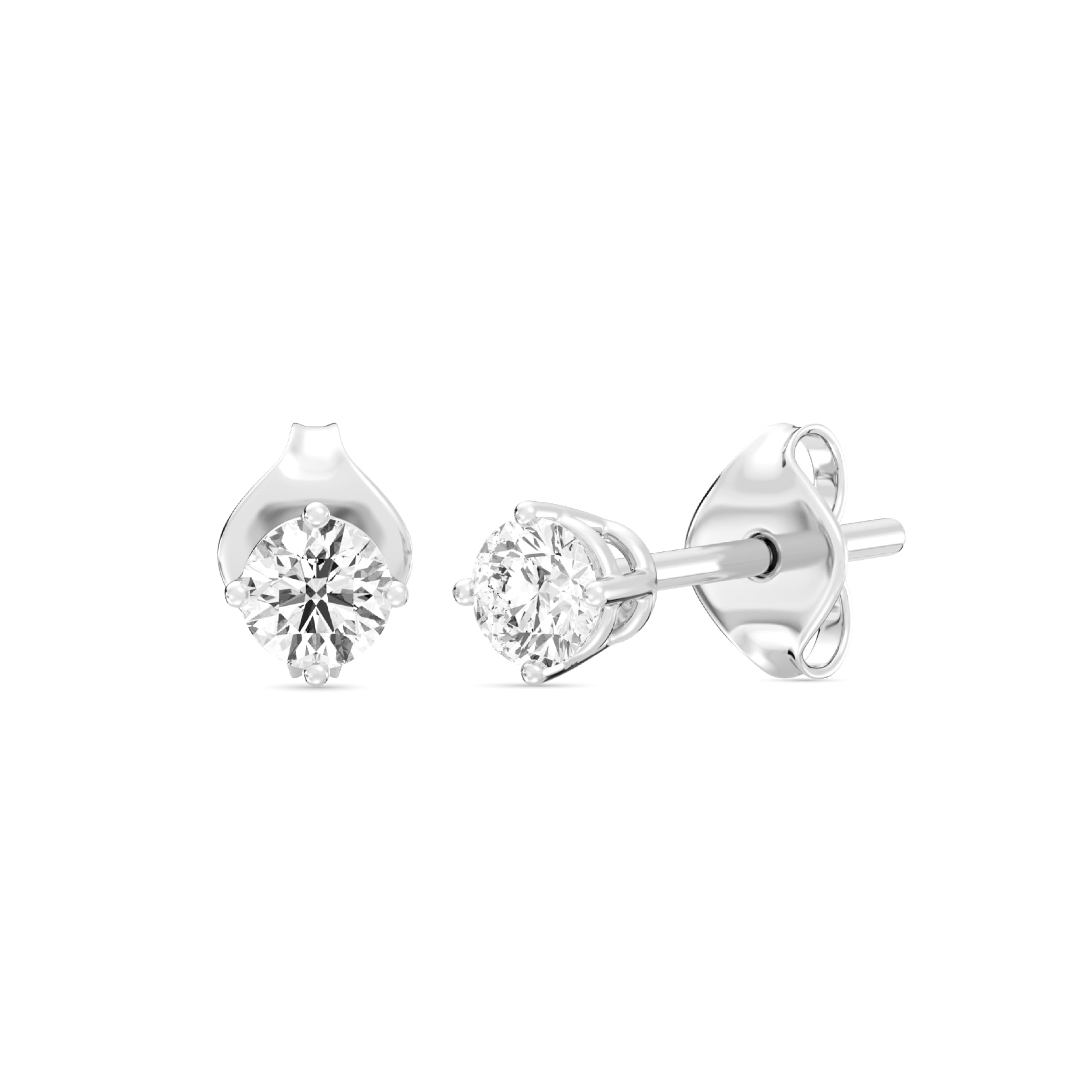 Gilded Lab-Grown Diamond Stud Earrings
