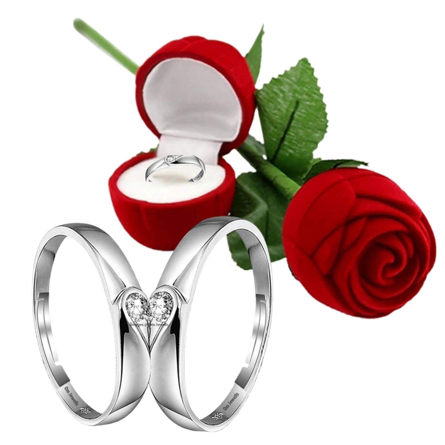 Okos ValentineS Collection Alloy And Cubic Zirconia Ring For Unisex CO1000208Bx (B08SKJ4DP4) Amazon Price History, Amazon Price Tracker