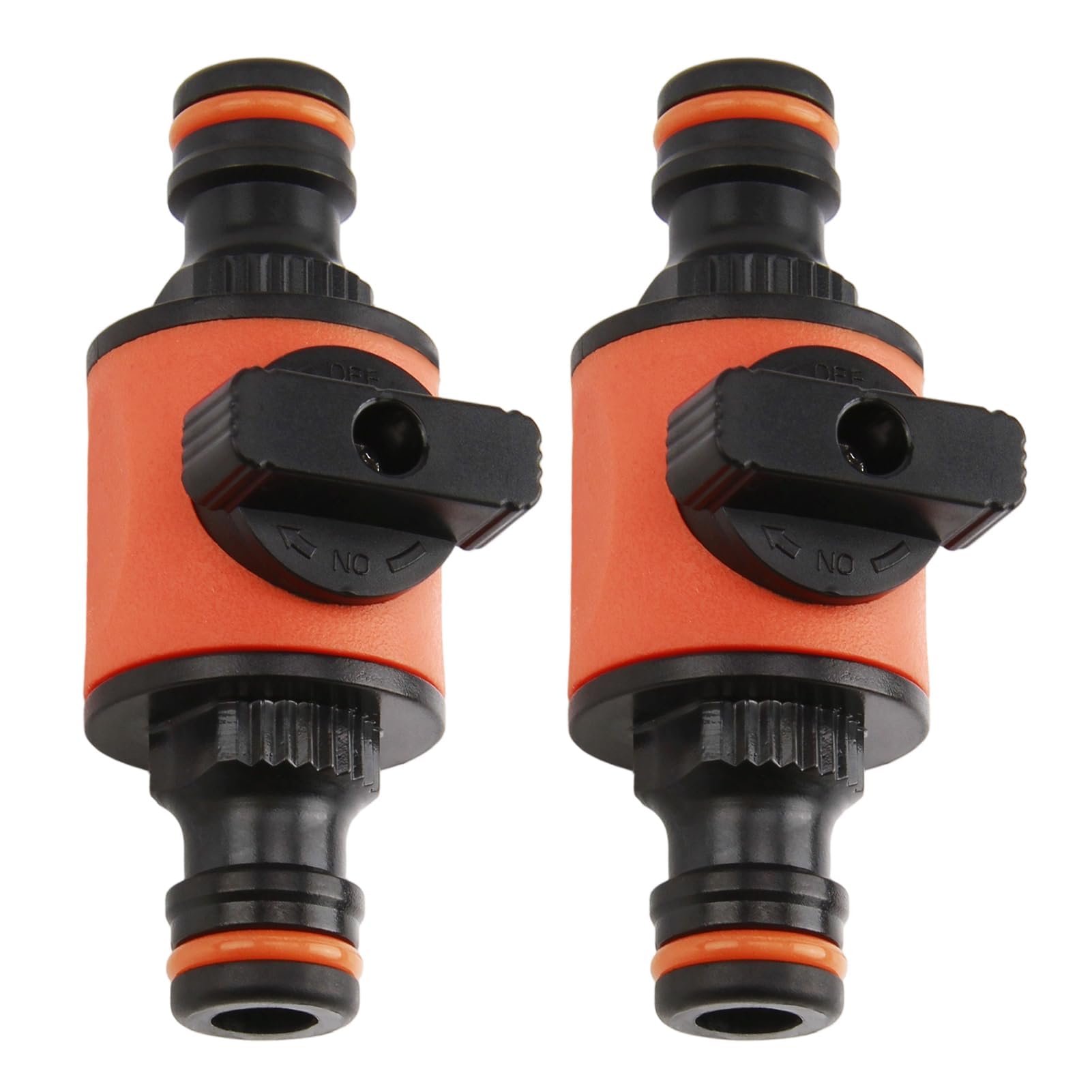 2PCS Quick-Release in-Line Shut-Off Valve for Hose Pipe Connector