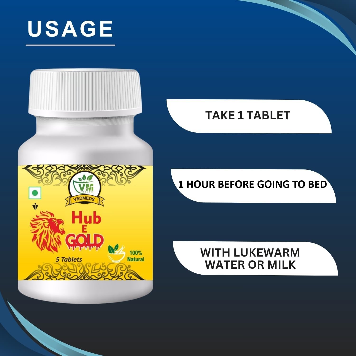 Hub E Gold Timing Supplement for Men | Male Stamina Tablet | 5 Tablets — Amazon image 5
