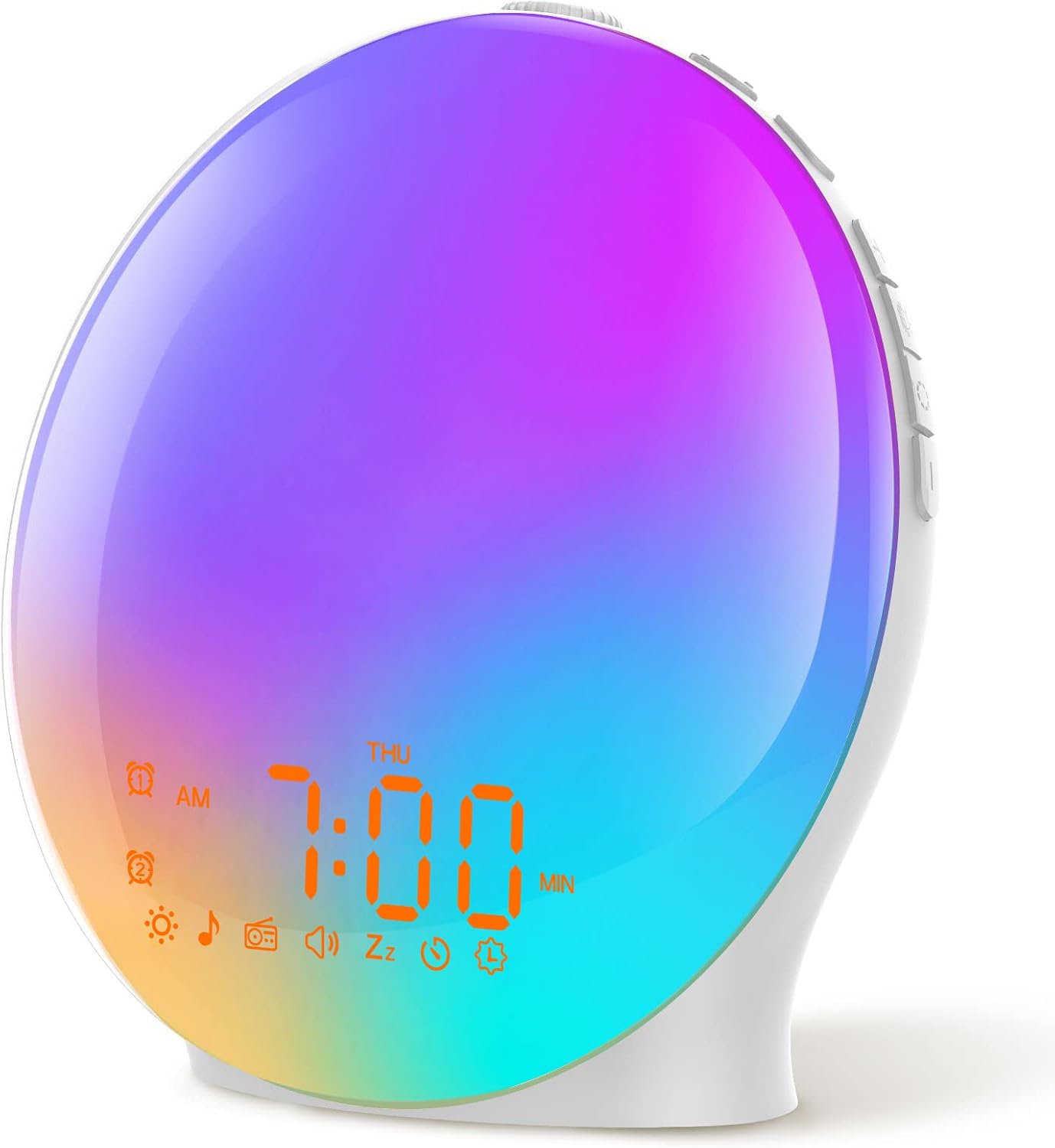 Sunrise Upgraded Wake Up Light Alarm Clock with Sunrise Simulation, Dual Alarms, FM Radio, 8 Natural Sounds & Snooze, 3 Light Modes, Loud Alarm Clock for Heavy Sleepers Adults Kids
