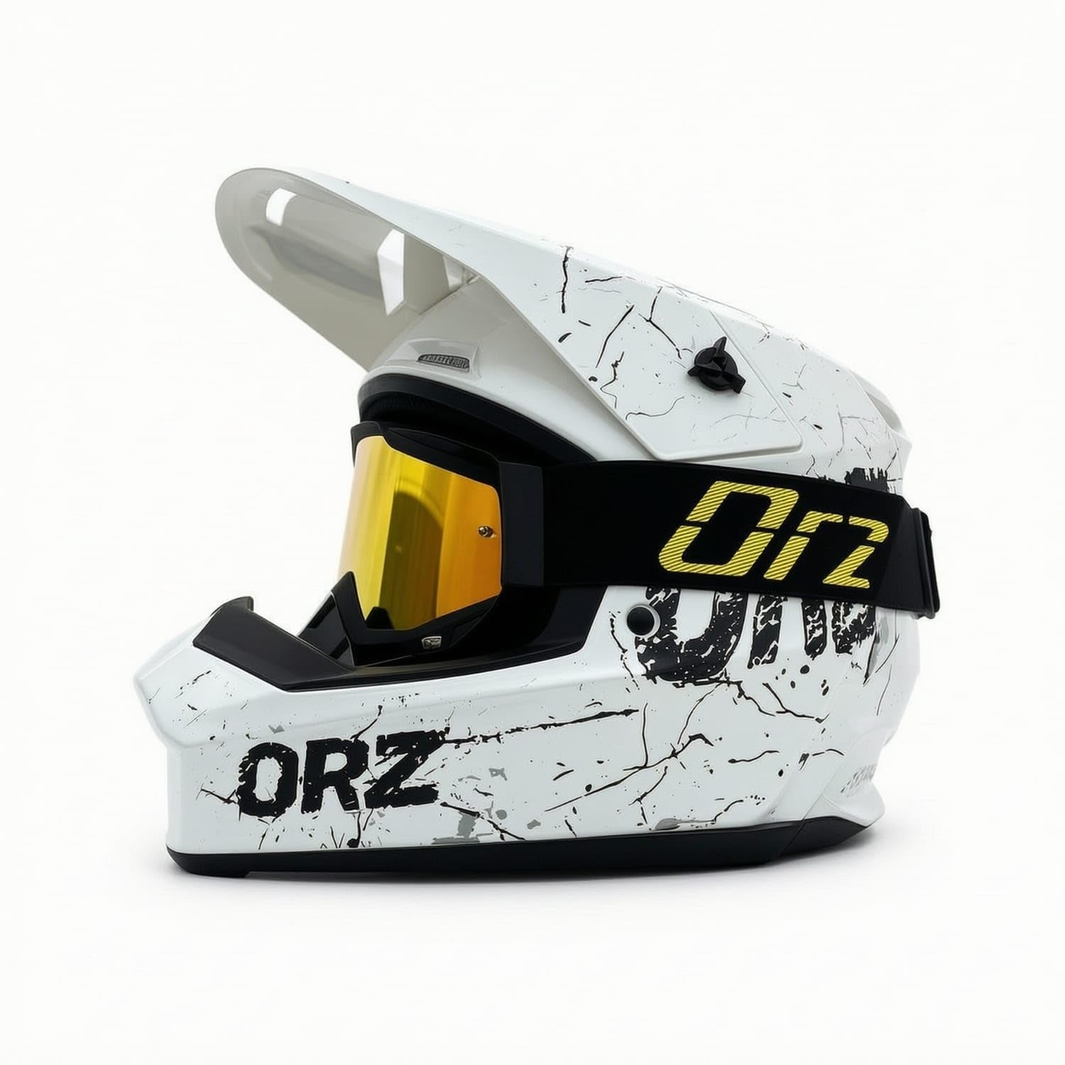 bike helmet shop in gurgaon Ojiva® Rugged Motocross with Goggles Vented Dirt Helmet with Goggles Graphic Multi-Ventilation for Riders, Bikers, Downhill Biking, M, Wht Light W Blk-Gold Sports, Fitness & Outdoors G. Loomis Yeti Bag Real Vs Length/Power:10'MH Diver Swivel Tip