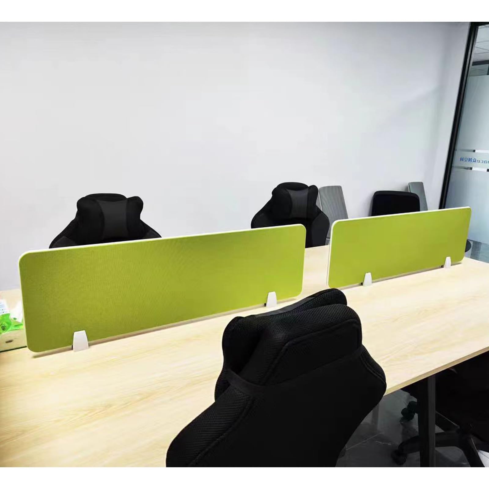 GJZQDKX Desk Dividers (2 Pack) Acoustic Privacy Panels for Classroom Workstation and Desktop Freestanding Partition with Support Feet Green 60CM/23.6IN