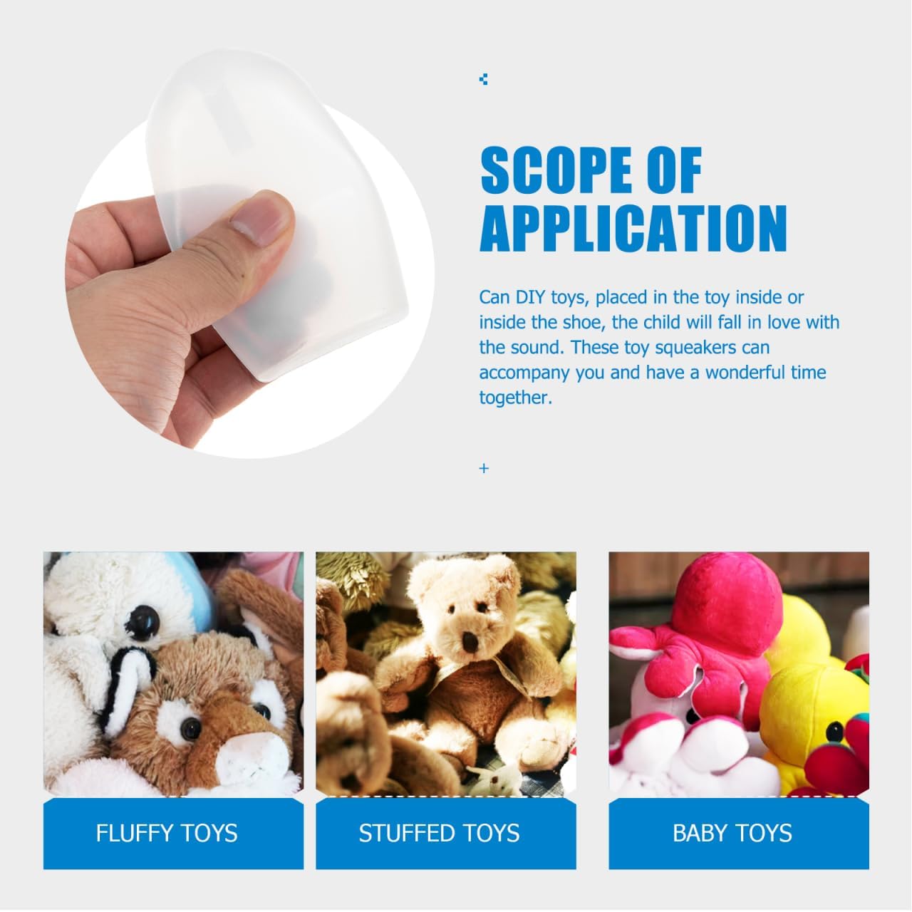 ibasenice リビングルーム用スクイーカー修理ペットノイズメーカー: 10個 スクイーカー挿入部品 交換用スクイーカー DIY