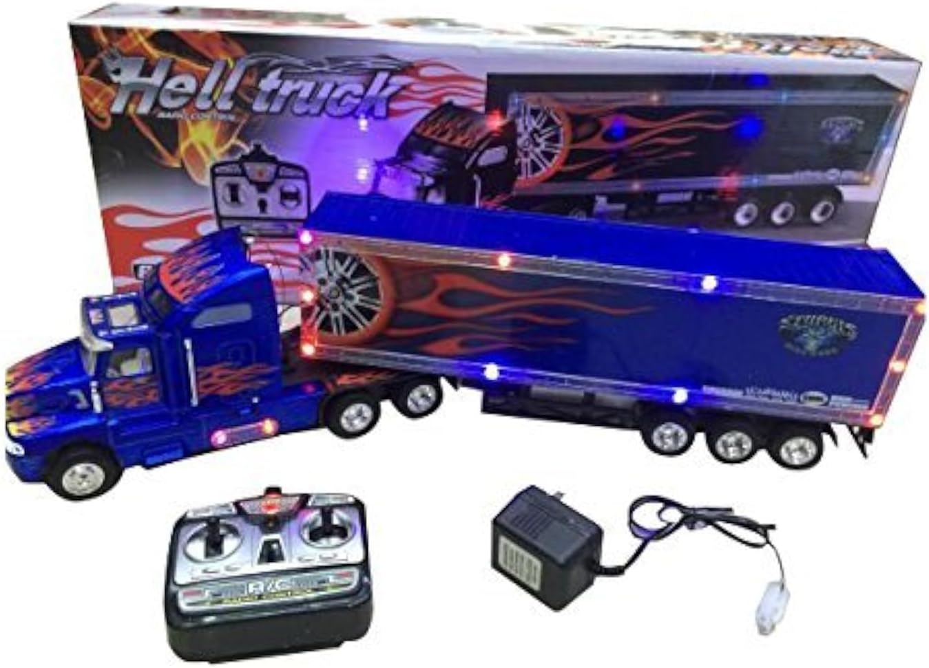 Big-Daddy Series Extra Large Super Duty Tractor Trailer with Light & Music Colors May Very Black & Blue