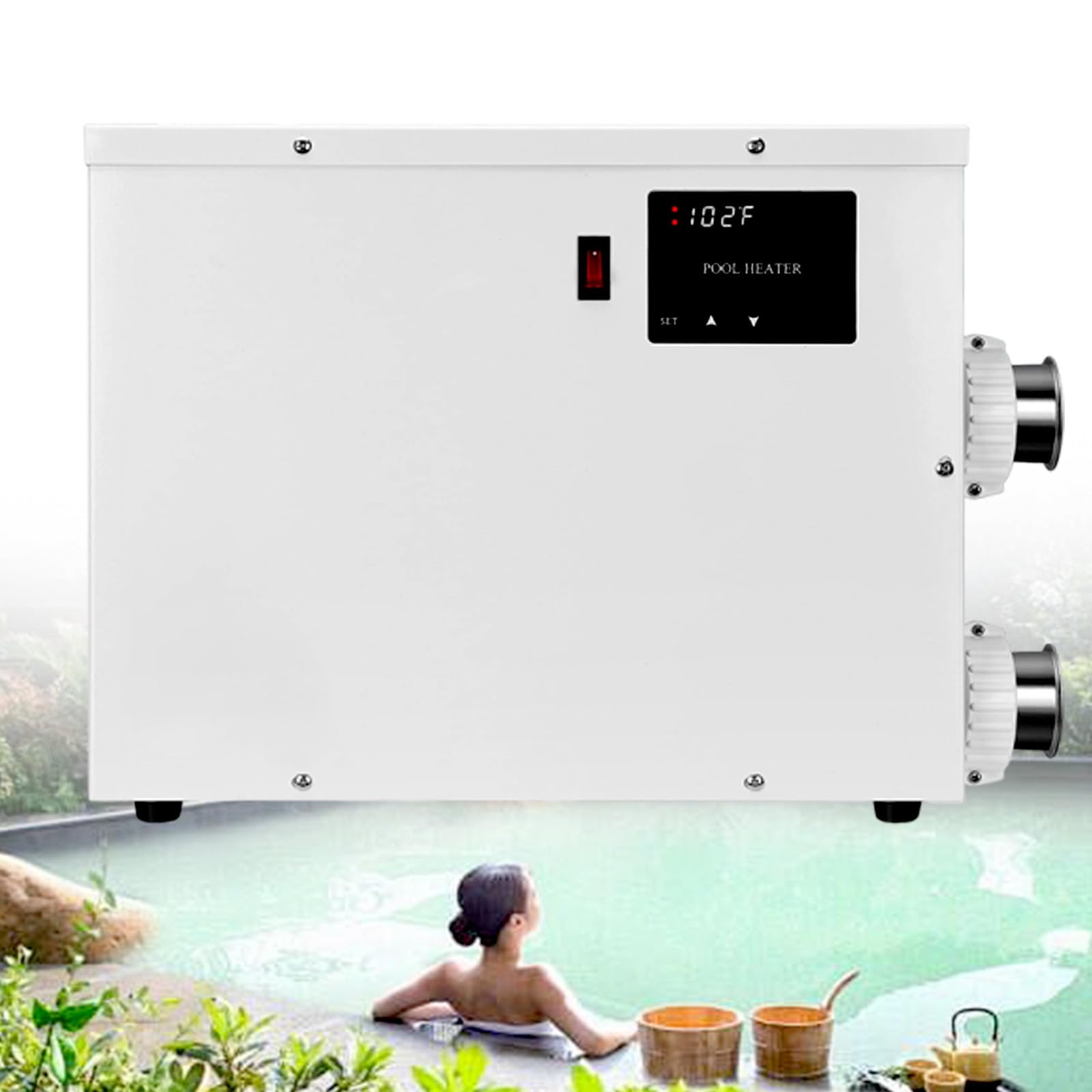 Riscaldatore elettrico per piscina 5,5/9/11/15 kW 220V con termostato 5.5kw