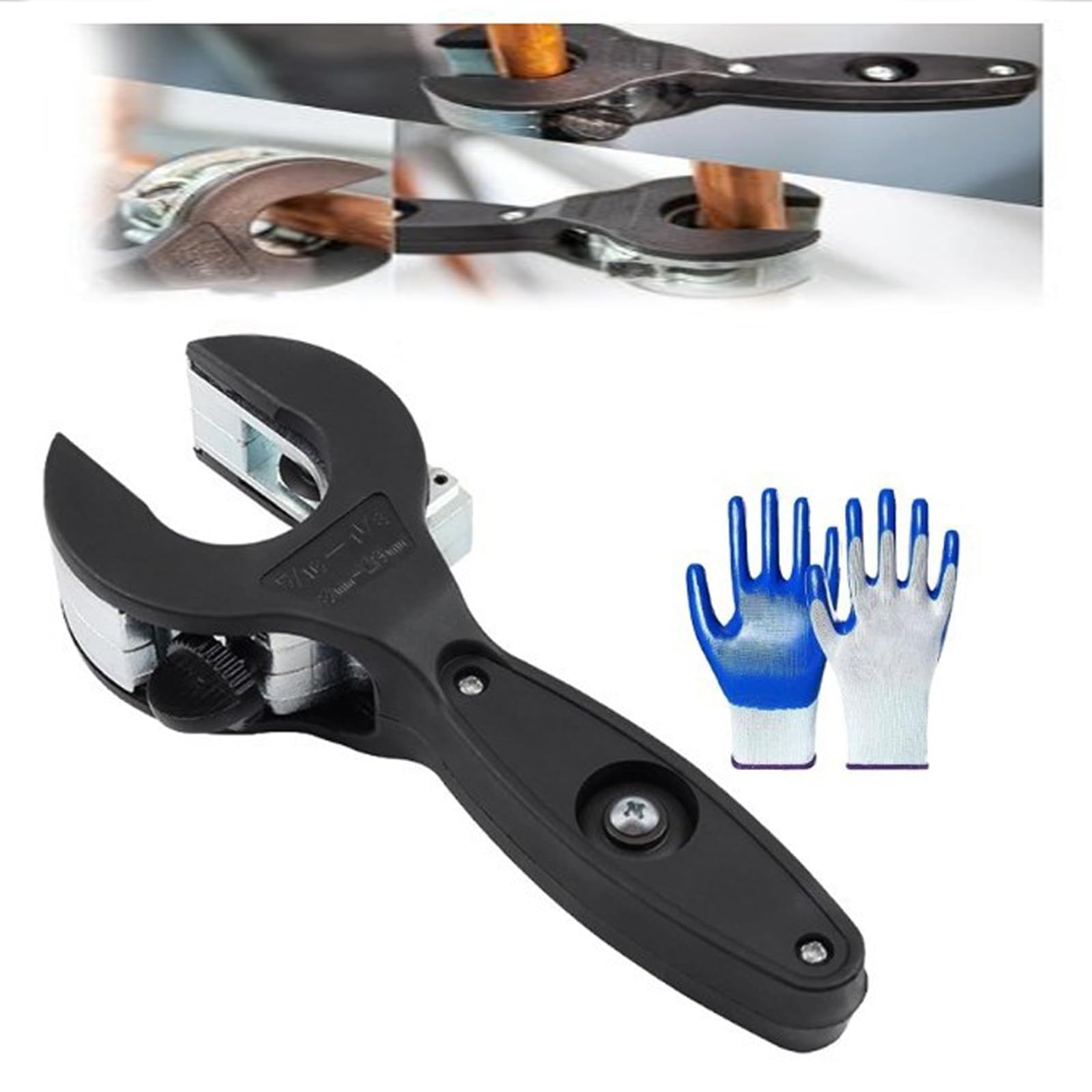 copper pipe cutter，pvc pipe cutter，2-in-1 Close Quarters Ratchet Pipe Cutter for Stainless Steel, Copper, Aluminum - Fast One-Hand Cutting Tool 5/16"
