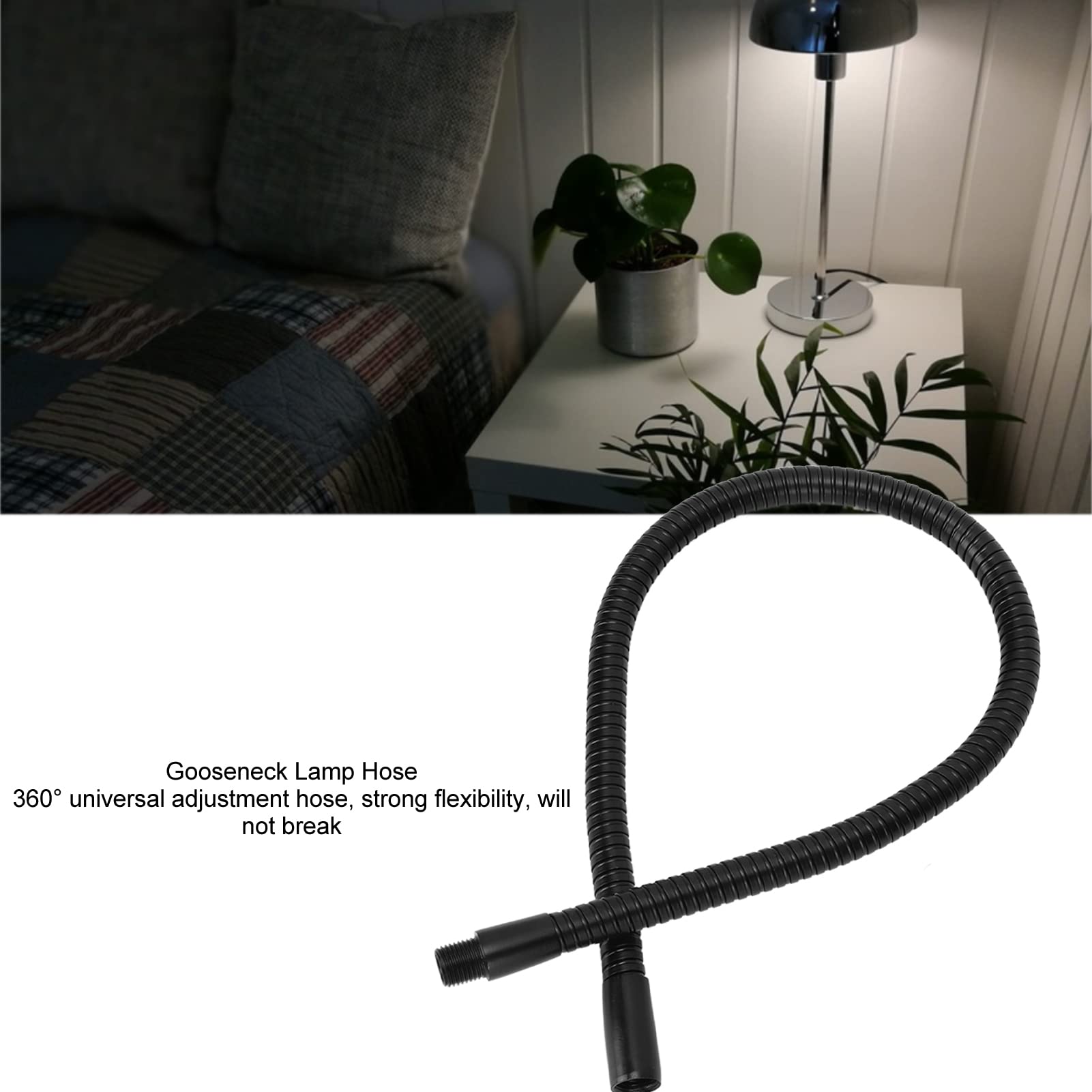 Raqz Tubo Flessibile per Lampada a Collo d'oca, Tubo Flessibile per Lampada da Tavolo Resistente 4 Pezzi per Illuminazione (40cm)