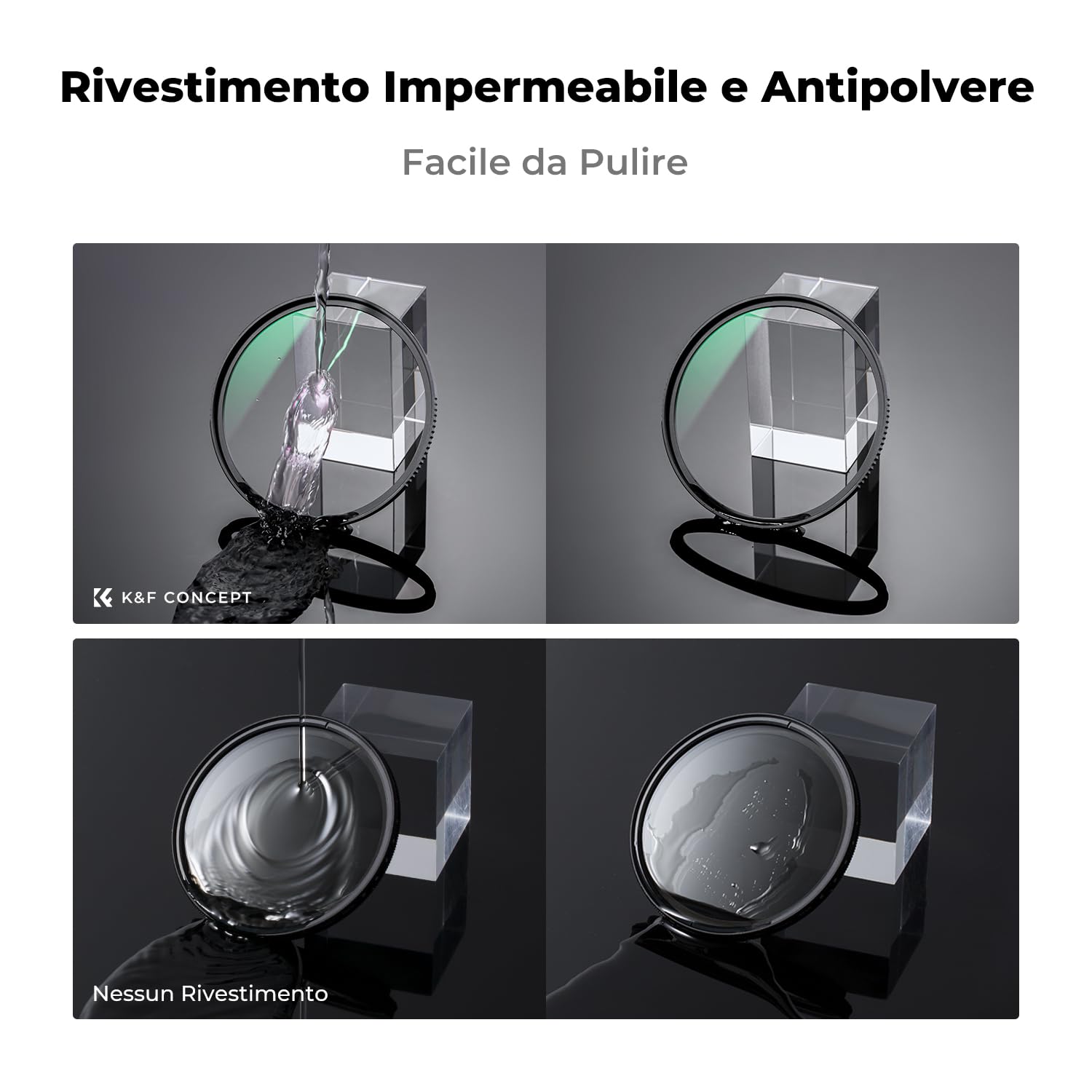 K&F CONCEPT Nano-Xcel 49mm Kit Filtri di Protezione UV + CPL+ 2 Tappi | Filtro di Protezione UV + Polarizzatore Circolare Con 2 PCS Tappi per Obiettivi 3pcs Panni di Pulizia - FS704