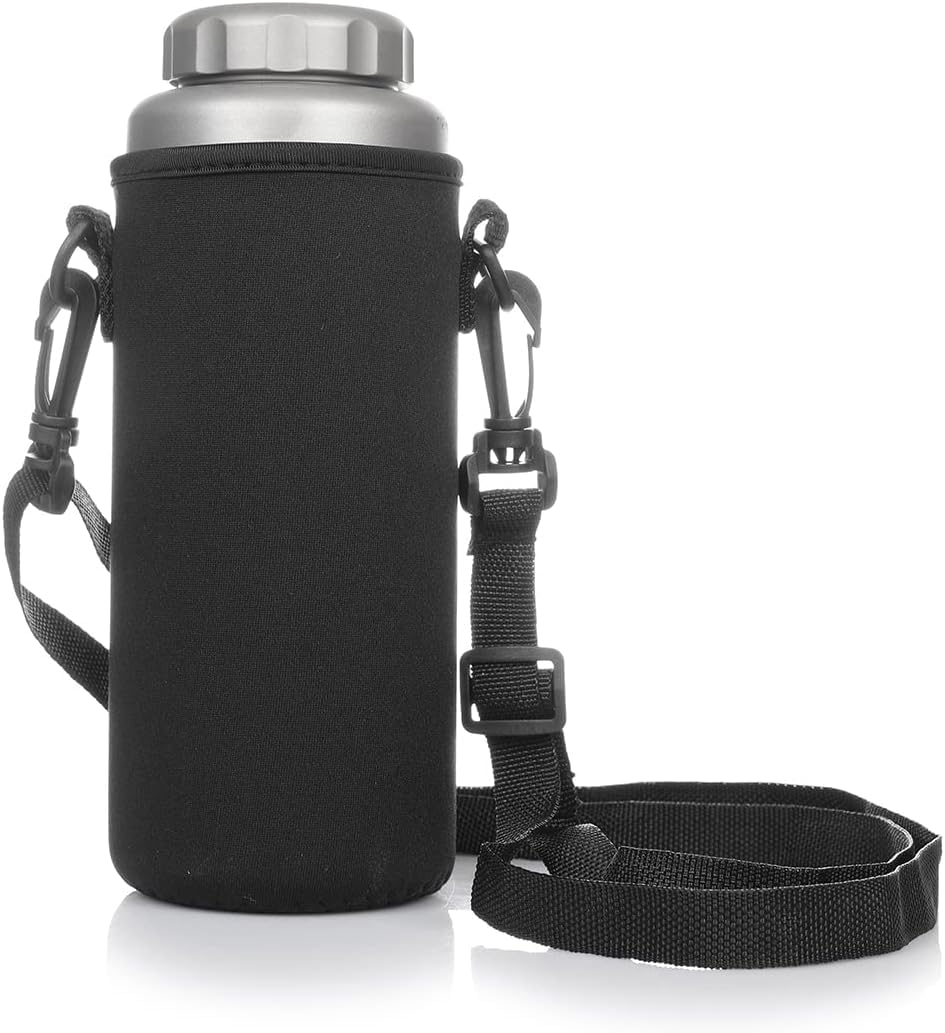 Bouteille d'eau de 1050 ml – Convient pour le camping en plein air, la randonnée, la randonnée et le sport, bouteille d'eau réutilisable avec housse isolante