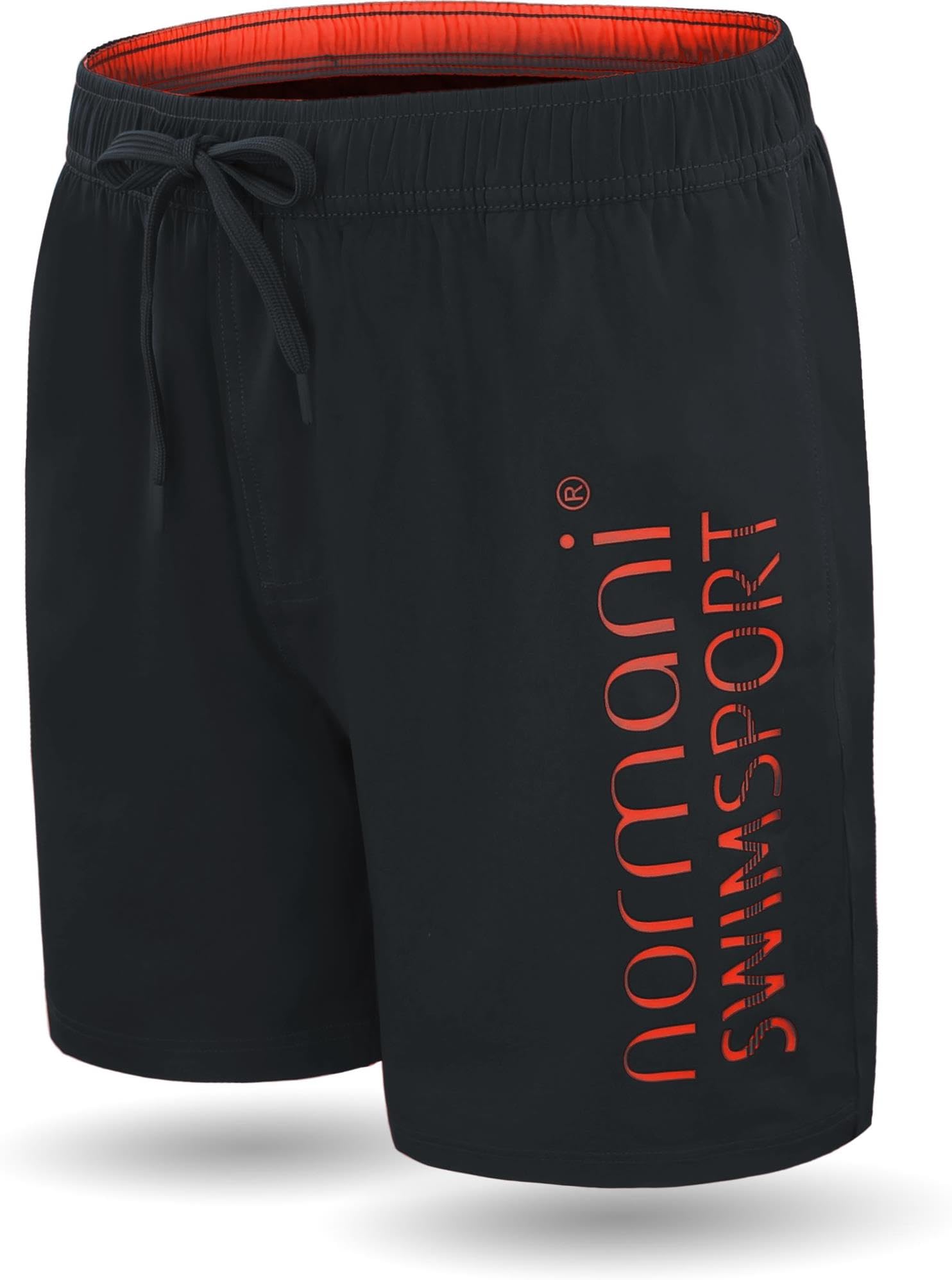 normani Herren Badehose „Nio“ - schnelltrocknende Badeshort aus Nylon mit Reißverschlusstasche (Gr.S-XXL)