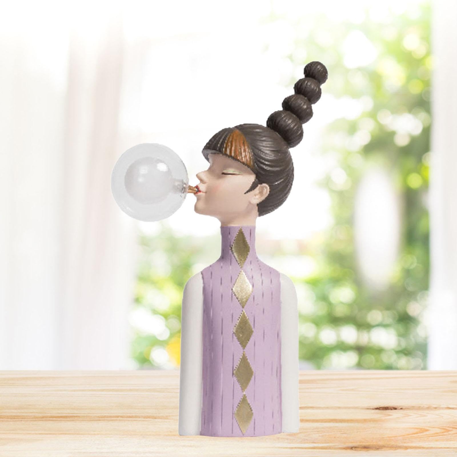 Lámpara de Mesa con Figura Infantil, Luz Suave para La Habitación, Violeta, Individual