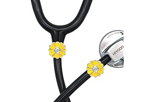 Sunflower Stethoscope Charm with AirTag Holder