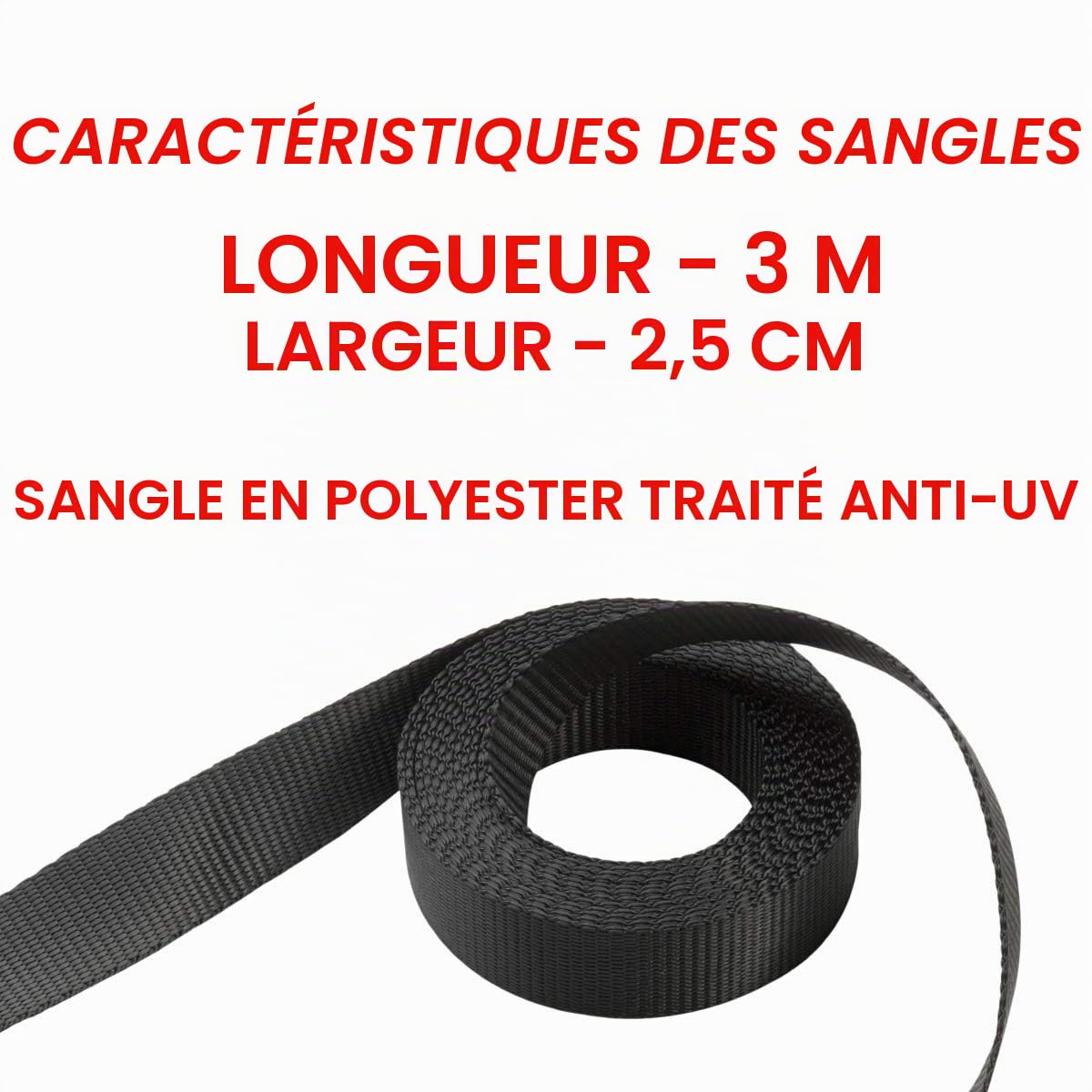 Master Lock 3238EURDAT Sangle d'Arrimage avec Crochets et Cliquet Rétractable, Noir, 3m x 25mm Sangle, Pack de 2