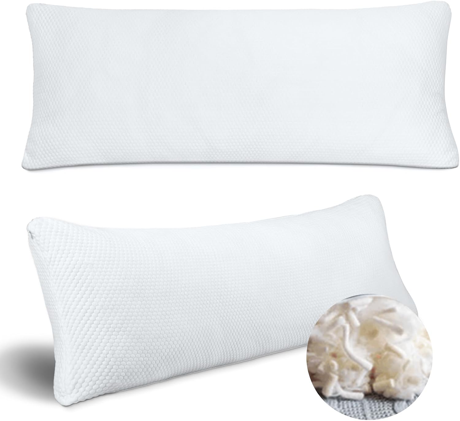 Talatex Premium Adjustable Latex Body Pillow, 3 Compartments Body Pillow Perfect Support and Comfort Full Body Pillow, Long Pillow with a Removable Ultra Cooling Pillowcase