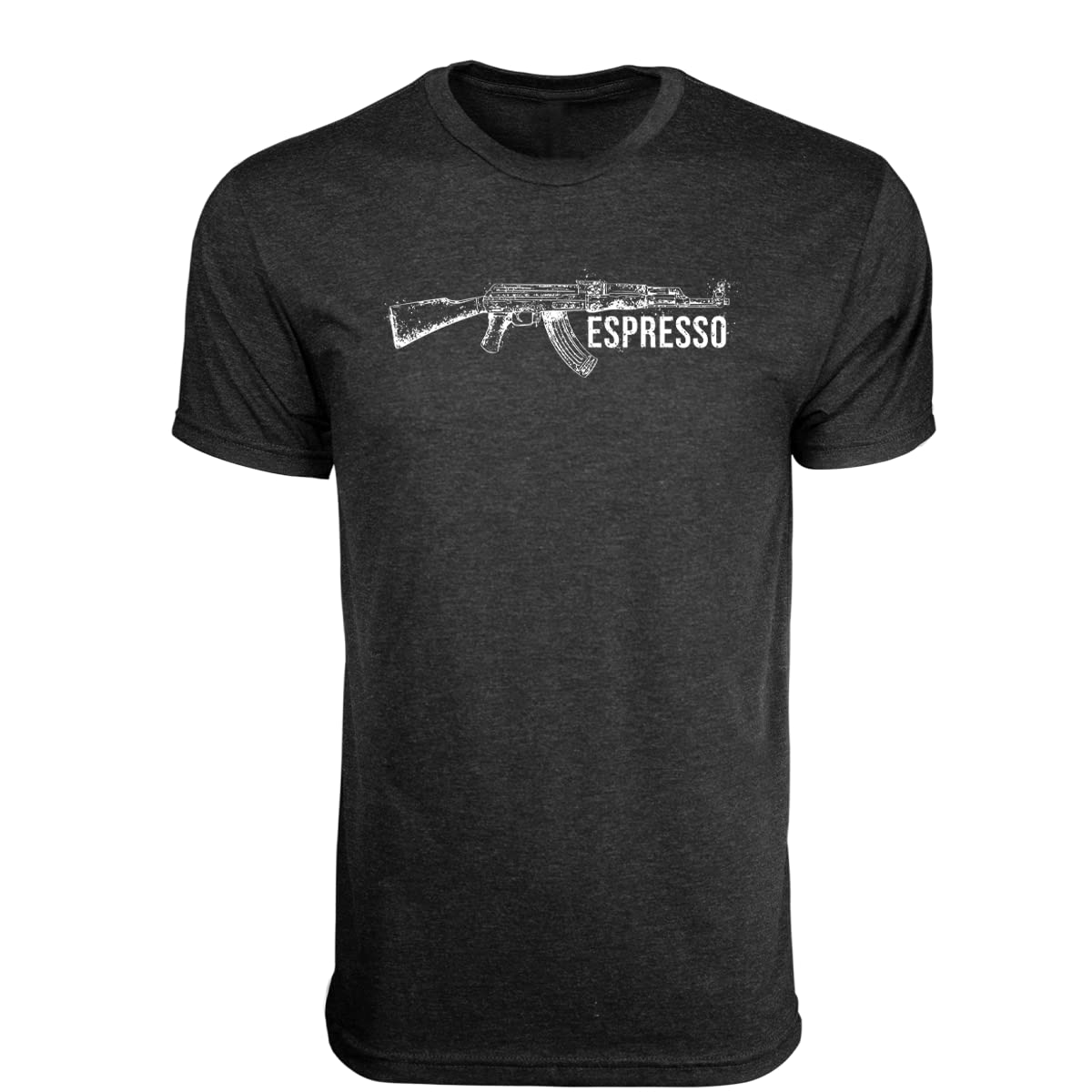 Black Rifle Coffee Company Stencil AK T-Shirt, Vintage Black, 3XL