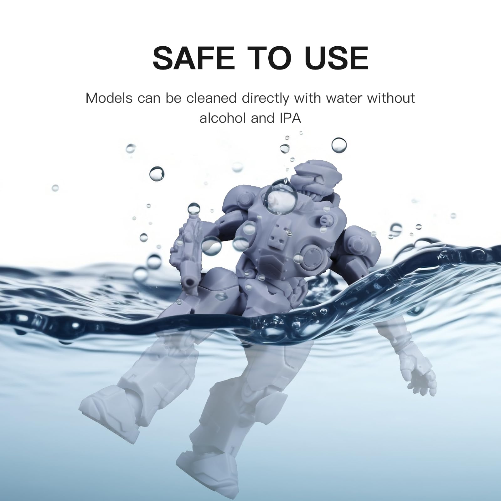 NOVA3D [Mecha Resin - Gray], resina liquida per stampante 3D con polimerizzazione UV LCD a 405 nm, bassa fragilità, resina fotopolimerica, colore grigio, 1000 ml