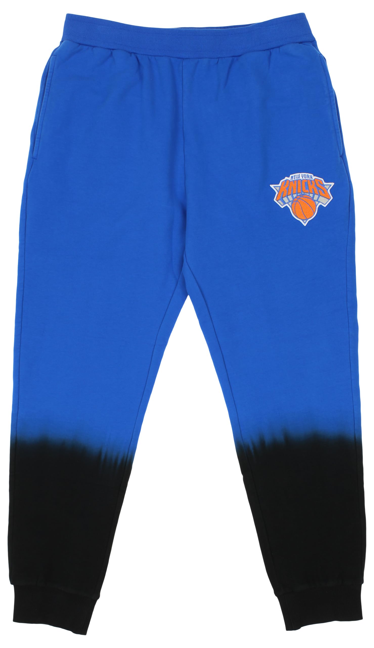 FISLL NBA Men's Black Dip Dye Jogger Sweatpants - New York Knicks, Medium, Blue