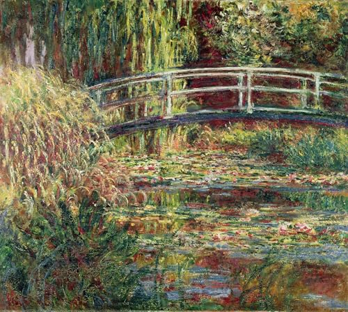 Toile Harmonie rose Claude Monet 60x90cm pour décoration murale de salon