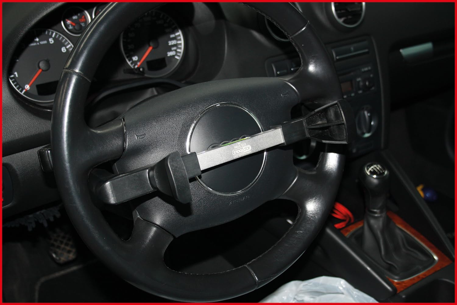 KS Tools 515.3184 Poziomica nastawcza kierownicy z funkcją zaciskową, 155-355mm