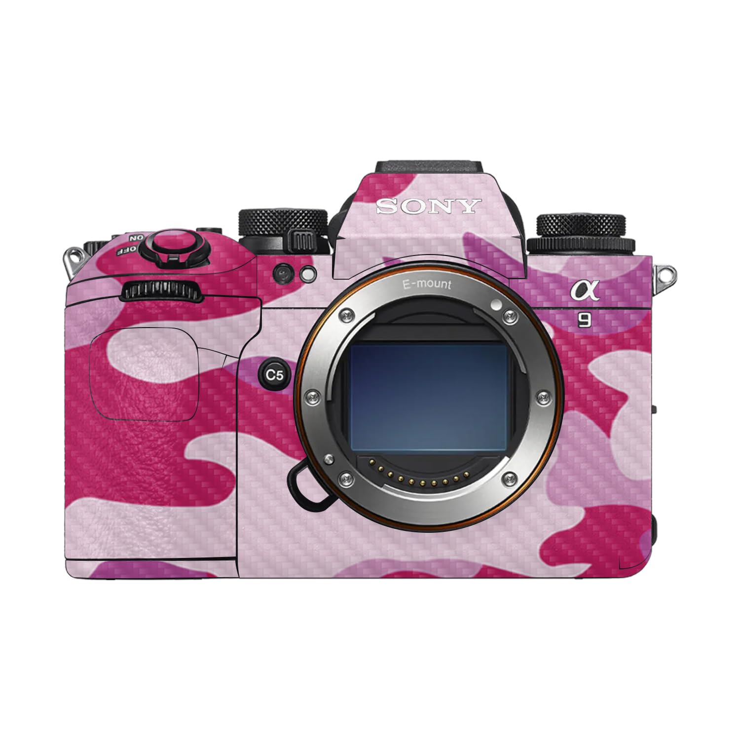 Carbon Fiber Camera Skin Compatible with Sony Alpha 9 III (2024) - Pink Camo - Premium 3M Vinyl Protective Wrap Decal Cover - Easy to Apply | Crafted in the USA by MightySkins