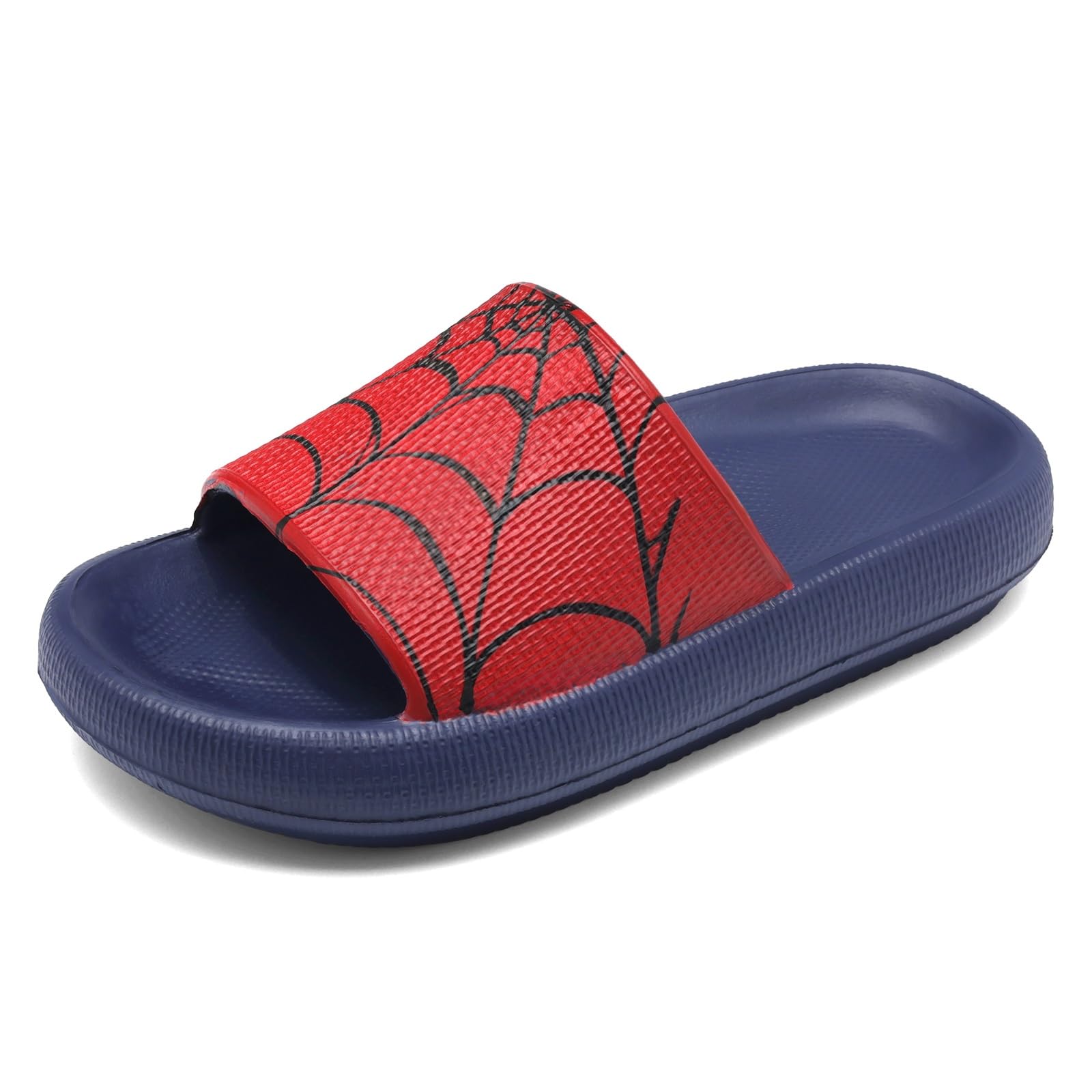 Boys and Girls Cloud Wide Slides for Kids – Non-Slip Summer Slippers Lightweight Beach, Pool, and Indoor Shower Sandals