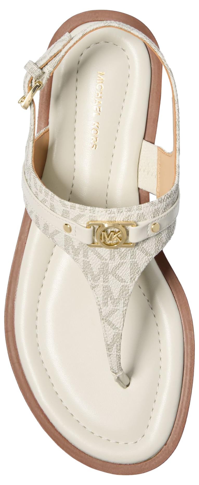 Michael Kors Women's Mandy Thong Sandal, Vanilla/Cream, 10 4