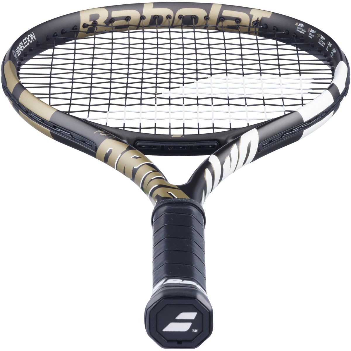 Babolat Pure Drive Wimbledon - Racchetta da tennis di 11a generazione, colore: blu navy/oro