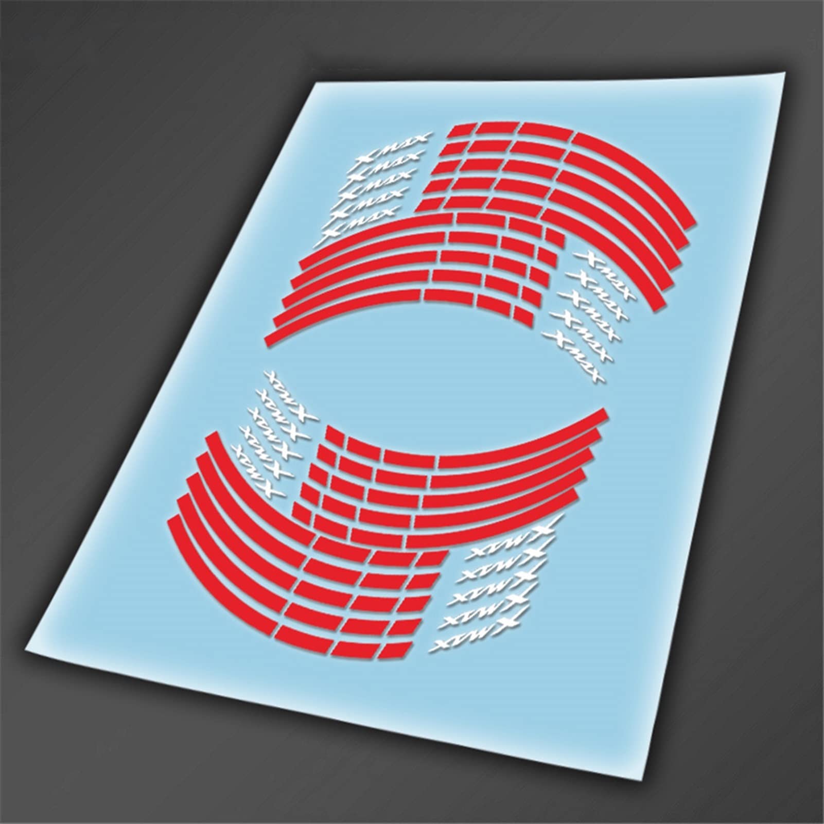Velgstickers Motorfiets Wiel Stickers Velg Reflecterende Decals Voor Xmax 300 125 250 400 Xmax300 Xmax400 Xmax250 2019 2020 2021 (Color : 7