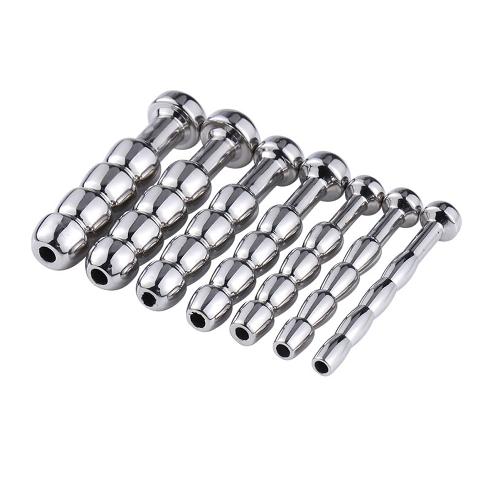 Barre per dilatazione a forma di occhio di cavallo, in acciaio inox, varie misure, F04 (set da 7)