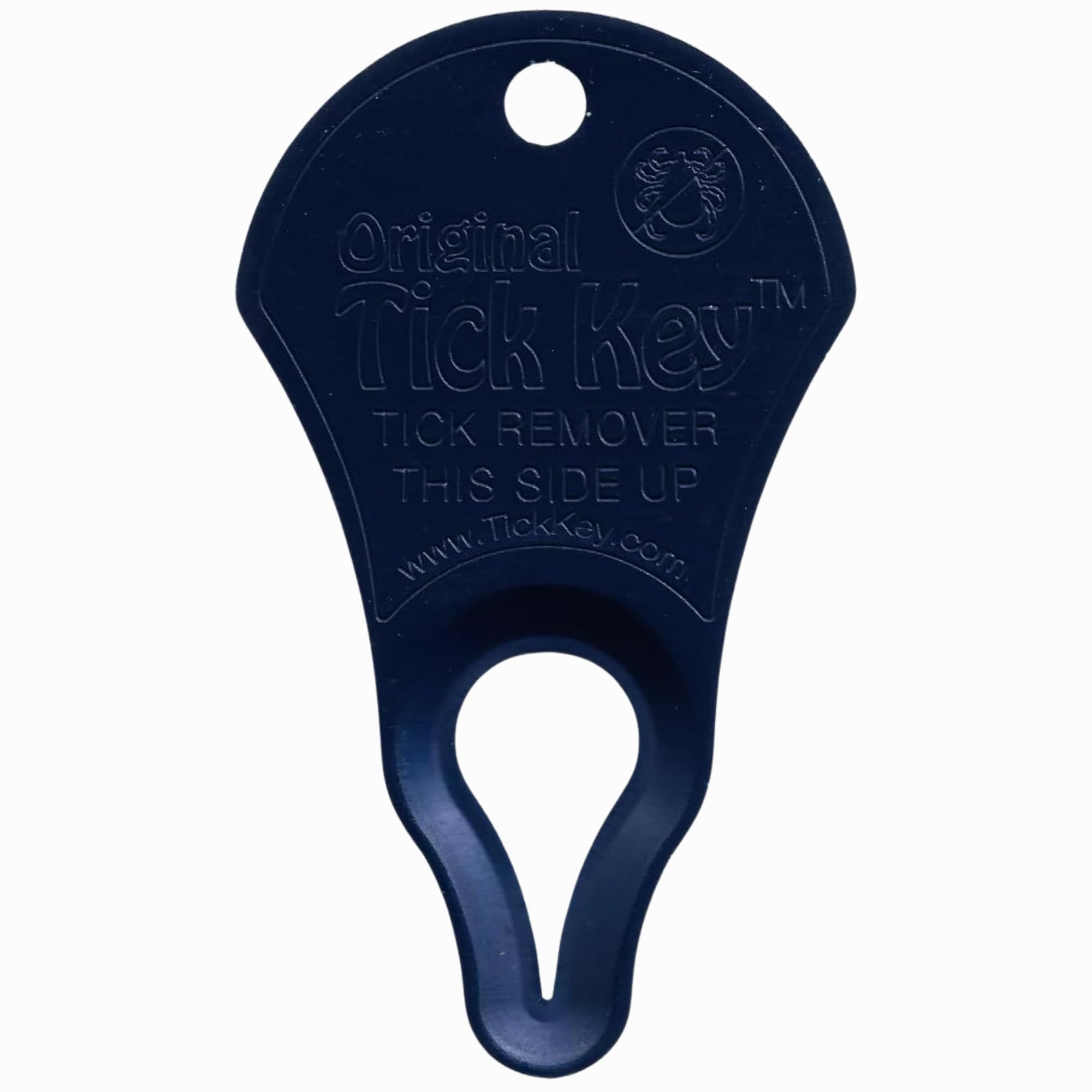 The Original Tick Key - Tick Detaching Device - Portable, Safe and Highly Effective Tick Detaching Tool (Navy)