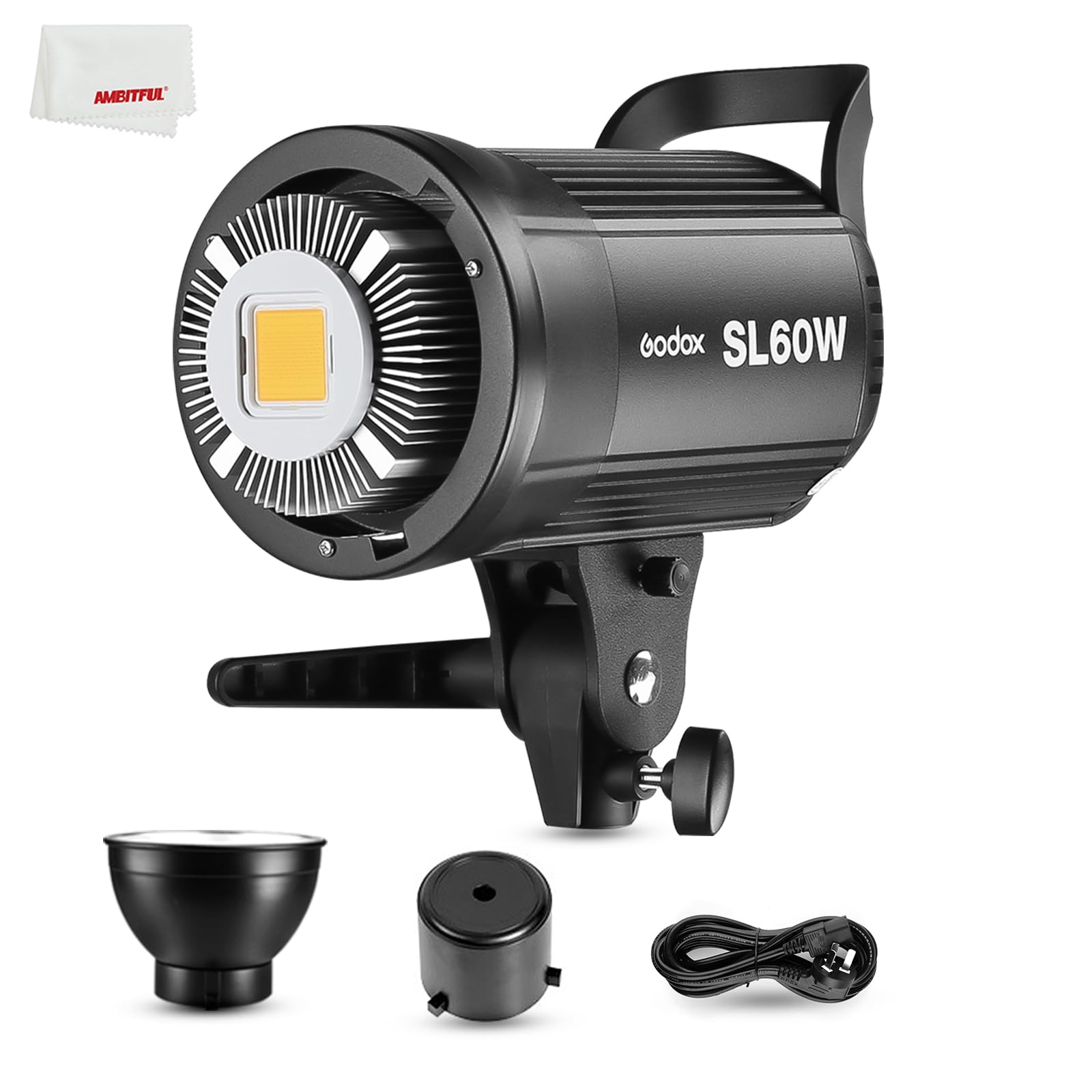 Godox SL-60W CRI 95+ LED Video Light SL60W White 5600K Version 60WS Bowens Mount+Remote Control+Reflector