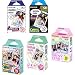 Fujifilm Instax Mini 5 Pack Bundle Includes Stained Glass, Comic, Stripe, Shiny Star, Airmail. 10 sheets X 5 Pack = 50 Sheets. 